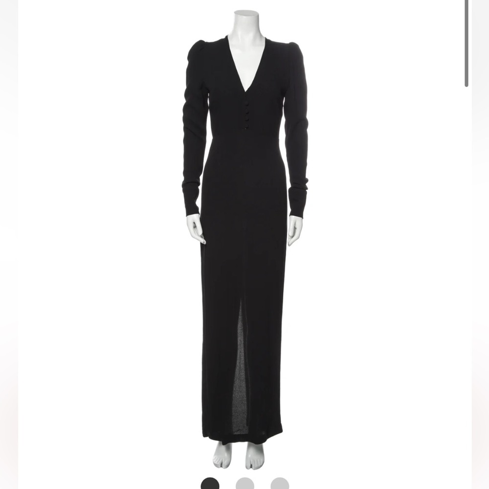 Reformation V-neck Long Sleeve Maxi Dress in Black
